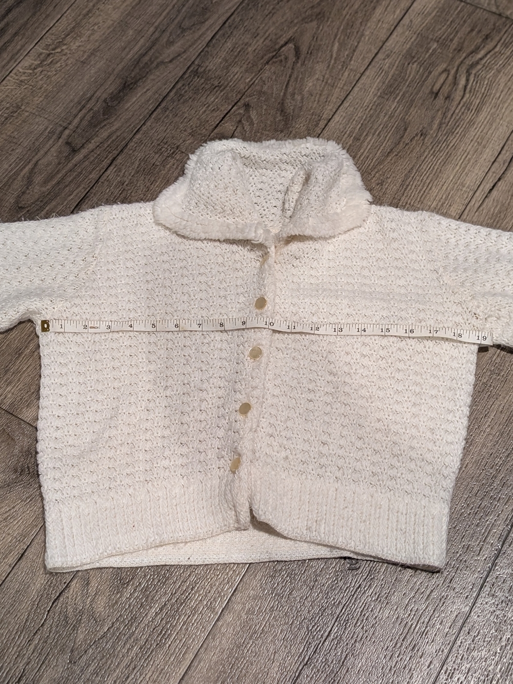Cozy Cream Button-Front Women's Sweater